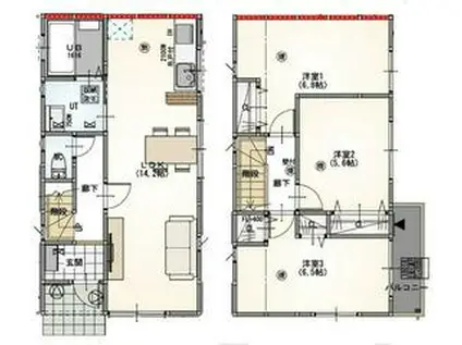 グランソフィア新栄Ⅱ(3LDK)の間取り写真