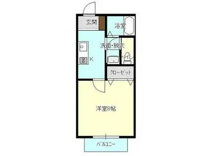 ひくまのハウス(1K/1階)の間取り写真