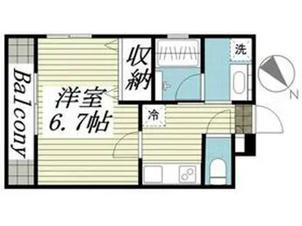 MYCRIB J.M.Y(1K/2階)の間取り写真