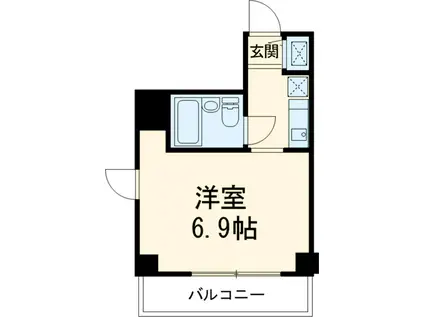 ベルヴ八王子(1K/5階)の間取り写真