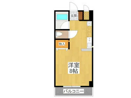 テンローズ106(ワンルーム/4階)の間取り写真