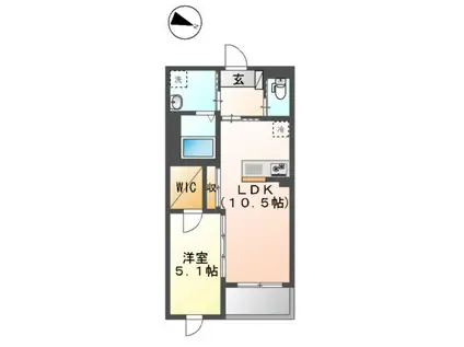 東大泉6丁目マンション工事(1LDK/3階)の間取り写真