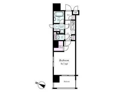 LE´A横濱関内壱番館(1K/8階)の間取り写真