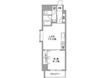 グランデュールⅡ関内(1LDK/5階)の間取り写真