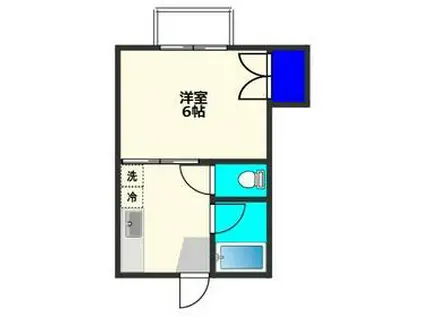 テラスエンジュ(1DK/2階)の間取り写真