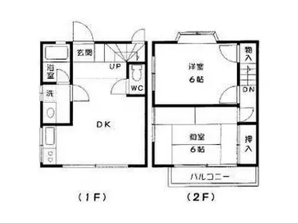 コーポＡＴ(2DK)の間取り写真