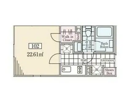 REVE RESIDENCE 学芸大学Ⅲ(1K/4階)の間取り写真