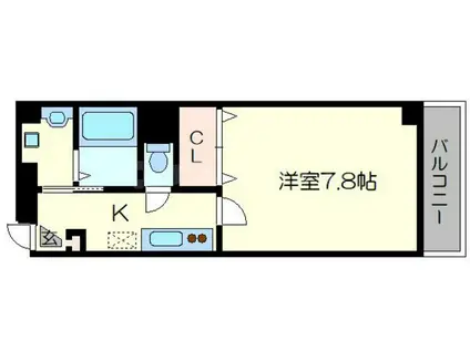 べラジオ四条大宮Ⅱ(1K/5階)の間取り写真