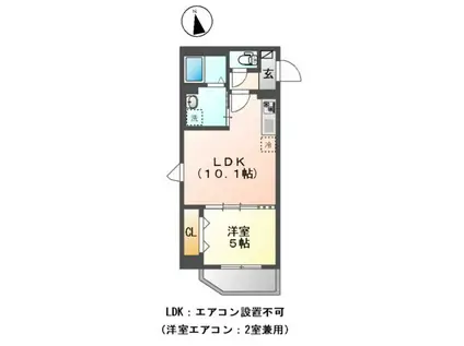 高島平1丁目マンション工事(1LDK/2階)の間取り写真