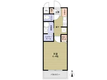 センチュリー蛍池(1K/1階)の間取り写真