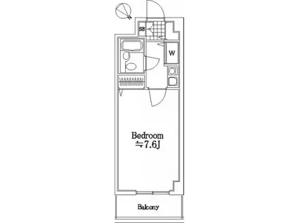 モナーク立川高松町(1K/3階)の間取り写真