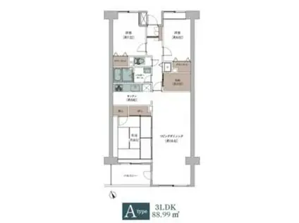 エルプレイス下総中山2(3LDK/1階)の間取り写真