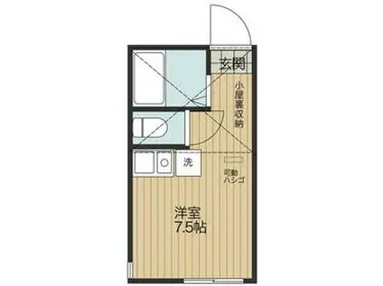 月ハウスたかとり(ワンルーム/2階)の間取り写真