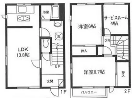 レイクヒルズ　弐番館(2SLDK)の間取り写真