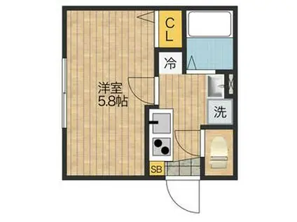 ATRAS MATUDO(1K/1階)の間取り写真