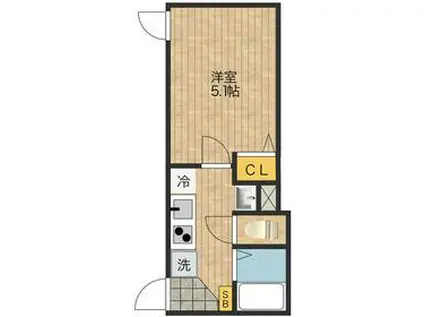 ATRAS MATUDO(1K/2階)の間取り写真