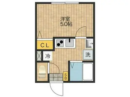 ATRAS MATUDO(1K/1階)の間取り写真