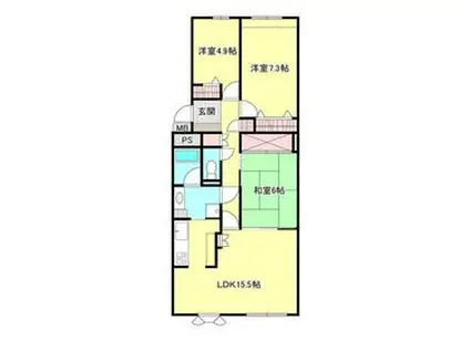 佐鳴台パークホームズ(3LDK/2階)の間取り写真