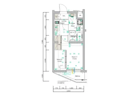 SYFORME KOMAGOMEⅡ(2K/2階)の間取り写真