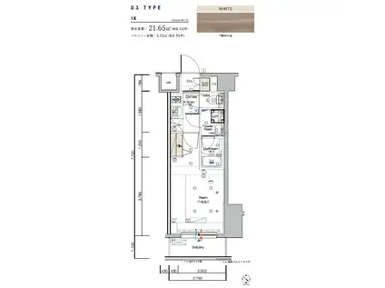 SYFORME KANNAI2(1K/5階)の間取り写真