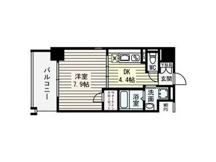 MS COMFORT ESAKA(1K/8階)の間取り写真
