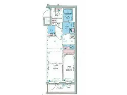 GENOVIA西高島平2(1LDK/4階)の間取り写真