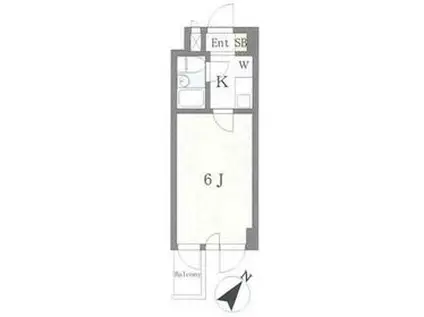 フォーシム用賀(1K/5階)の間取り写真