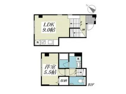 サリースマイル参番館(1LDK/1階)の間取り写真