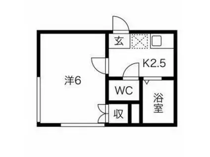 静岡鉄道静岡清水線 新静岡駅 徒歩15分 5階建 築31年(1K/4階)の間取り写真