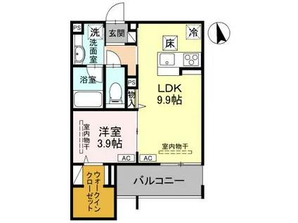 D-RADIANTE(1LDK/1階)の間取り写真