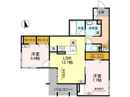 D-RADIANTE(2LDK/1階)の間取り写真