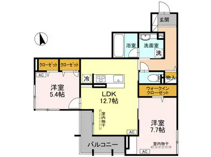 D-RADIANTE(2LDK/2階)の間取り写真