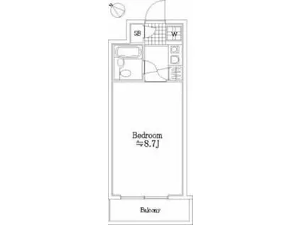 ブリス上石神井(1K/2階)の間取り写真
