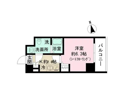 N-STAGE 金沢文庫Ⅱ(1K/2階)の間取り写真