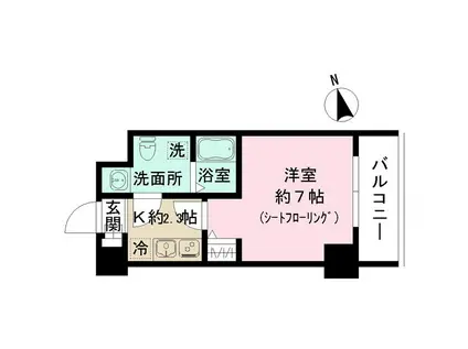 N-STAGE 金沢文庫Ⅱ(1K/5階)の間取り写真