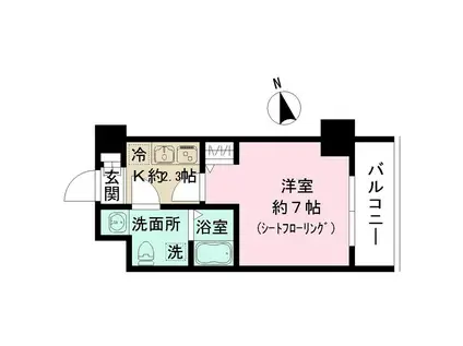 N-STAGE 金沢文庫Ⅱ(1K/5階)の間取り写真