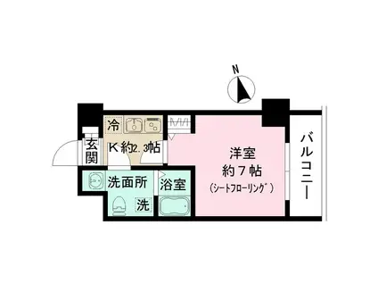 N-STAGE 金沢文庫Ⅱ(1K/6階)の間取り写真