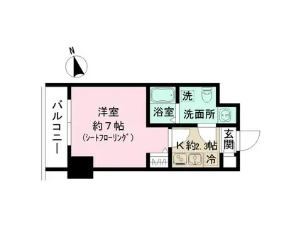 N-STAGE 金沢文庫Ⅱ(1K/6階)の間取り写真