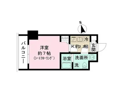 N-STAGE 金沢文庫Ⅱ(1K/6階)の間取り写真