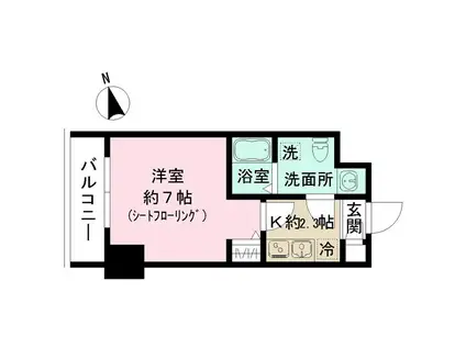 N-STAGE 金沢文庫Ⅱ(1K/6階)の間取り写真