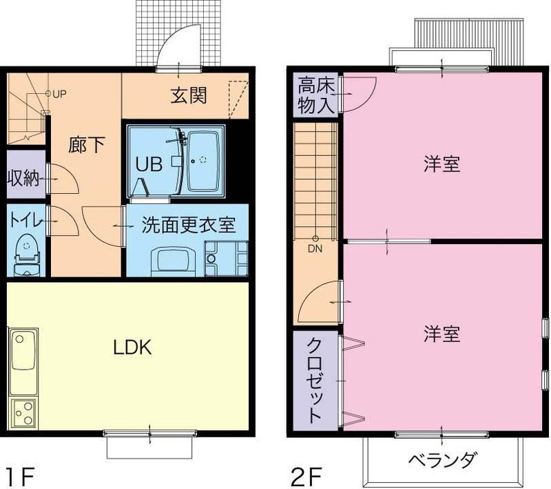 サンモール(2LDK)の間取り写真