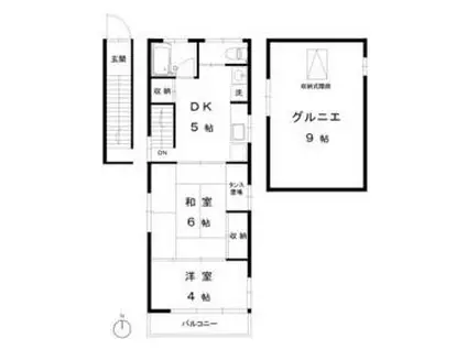 シャルマンテ氷川台(2SDK/2階)の間取り写真