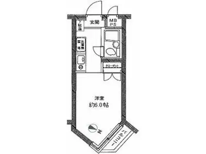 日神パレステージ代田橋(ワンルーム/2階)の間取り写真