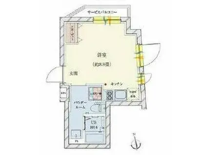 ラヴィエール成増(ワンルーム/2階)の間取り写真