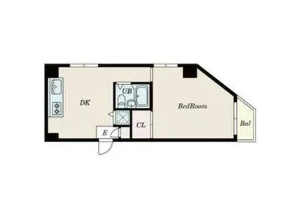 ジュエリー杉並&3階部分(1DK/3階)の間取り写真