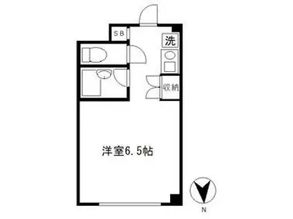 COMY.S(ワンルーム/1階)の間取り写真