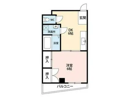 EIGHT BUILDINGⅠ(1DK/3階)の間取り写真