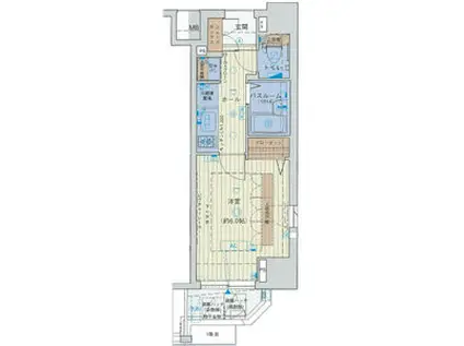 エステムプラザ横濱みなとみらいウエスト(1K/10階)の間取り写真