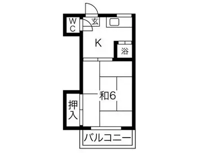 グランディーズ新栄(1K/1階)の間取り写真