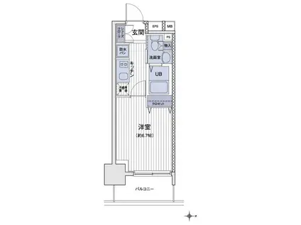 エスティメゾン大島(1K/2階)の間取り写真